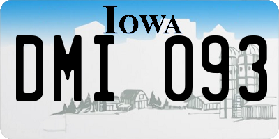 IA license plate DMI093