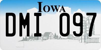 IA license plate DMI097