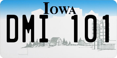 IA license plate DMI101
