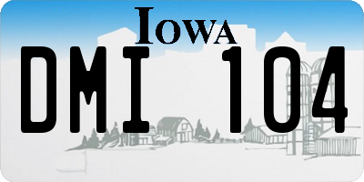 IA license plate DMI104