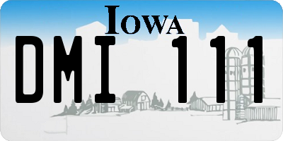 IA license plate DMI111