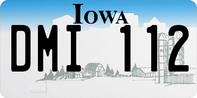 IA license plate DMI112