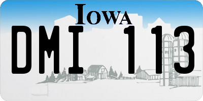 IA license plate DMI113