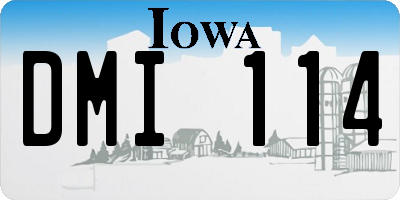 IA license plate DMI114