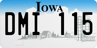 IA license plate DMI115
