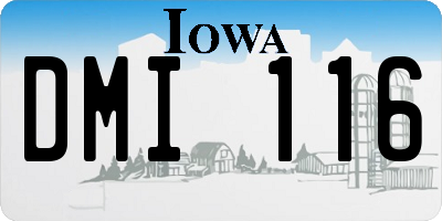 IA license plate DMI116