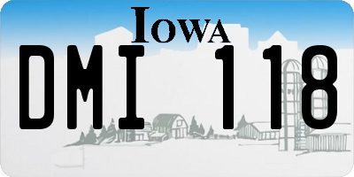 IA license plate DMI118