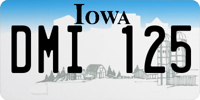 IA license plate DMI125
