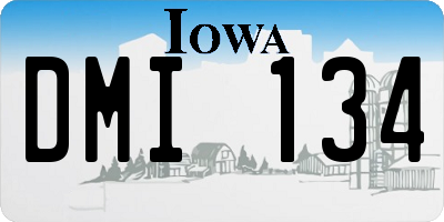 IA license plate DMI134