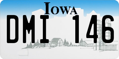 IA license plate DMI146