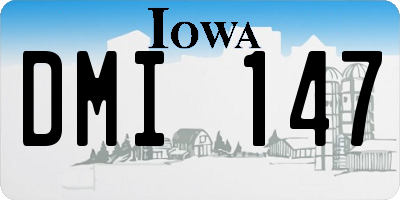 IA license plate DMI147