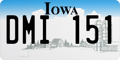 IA license plate DMI151