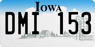IA license plate DMI153