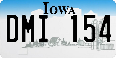 IA license plate DMI154