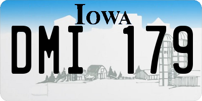 IA license plate DMI179