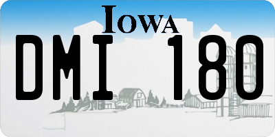 IA license plate DMI180