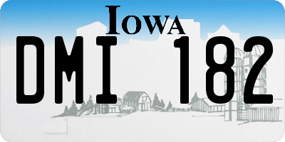 IA license plate DMI182