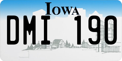IA license plate DMI190