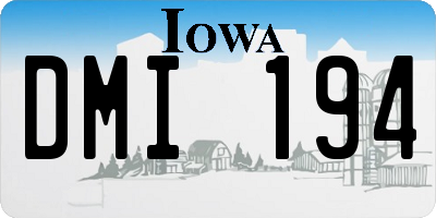 IA license plate DMI194