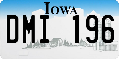 IA license plate DMI196