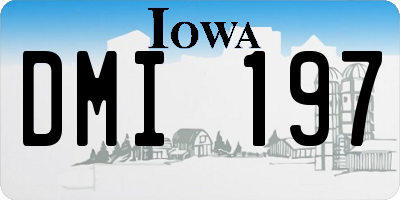 IA license plate DMI197