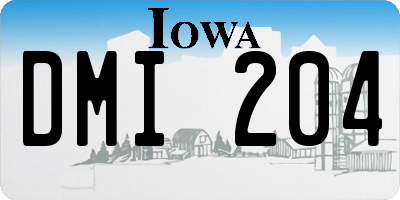 IA license plate DMI204