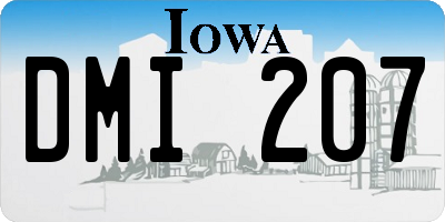 IA license plate DMI207