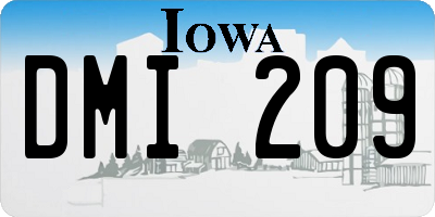 IA license plate DMI209