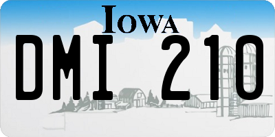 IA license plate DMI210