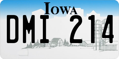 IA license plate DMI214
