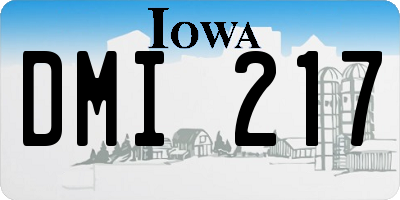 IA license plate DMI217