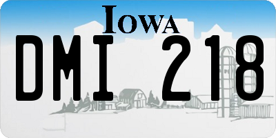 IA license plate DMI218