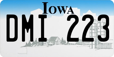 IA license plate DMI223