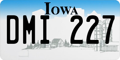IA license plate DMI227