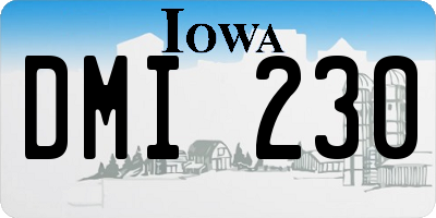 IA license plate DMI230