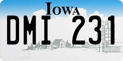 IA license plate DMI231