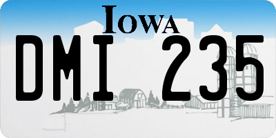 IA license plate DMI235