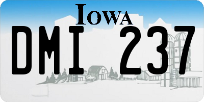 IA license plate DMI237