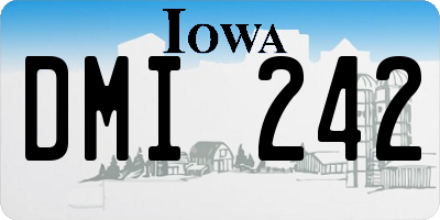 IA license plate DMI242