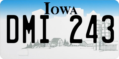IA license plate DMI243