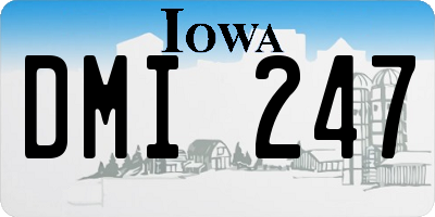 IA license plate DMI247