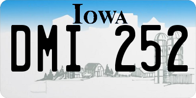 IA license plate DMI252