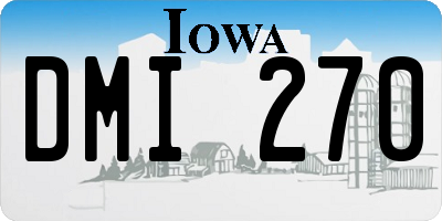 IA license plate DMI270