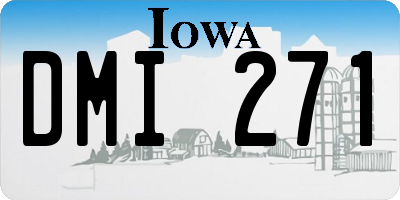 IA license plate DMI271