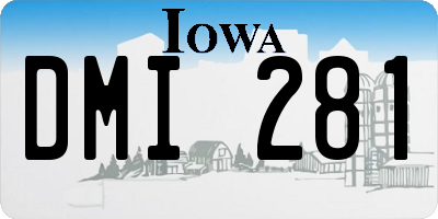 IA license plate DMI281