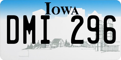 IA license plate DMI296