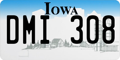 IA license plate DMI308