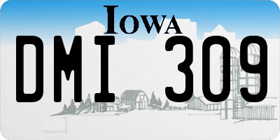 IA license plate DMI309