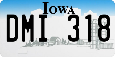 IA license plate DMI318