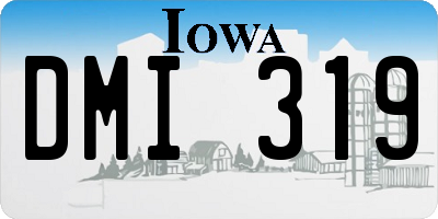 IA license plate DMI319